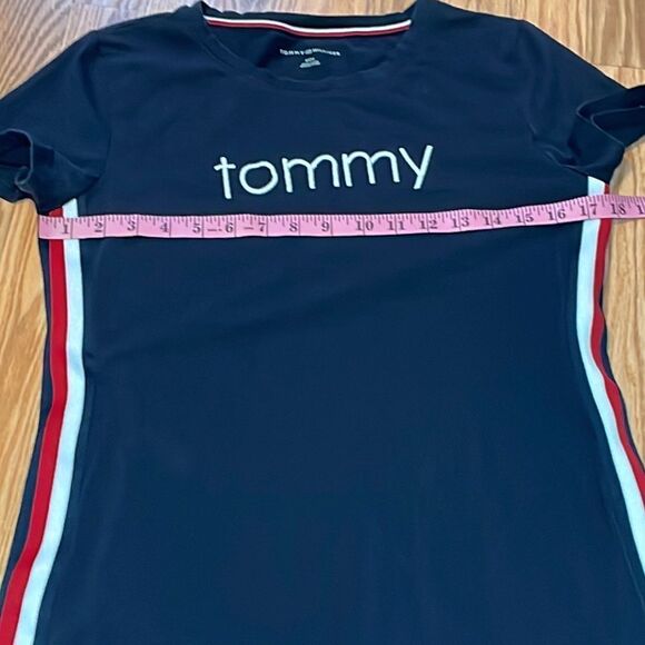 Tommy Hilfiger T-Shirt Dress, Navy with Striped Braid, Small - Picture 4 of 7